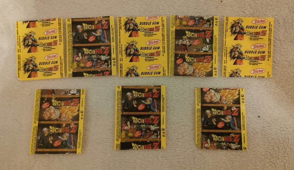 Opakowania po gumach Dragon Ball