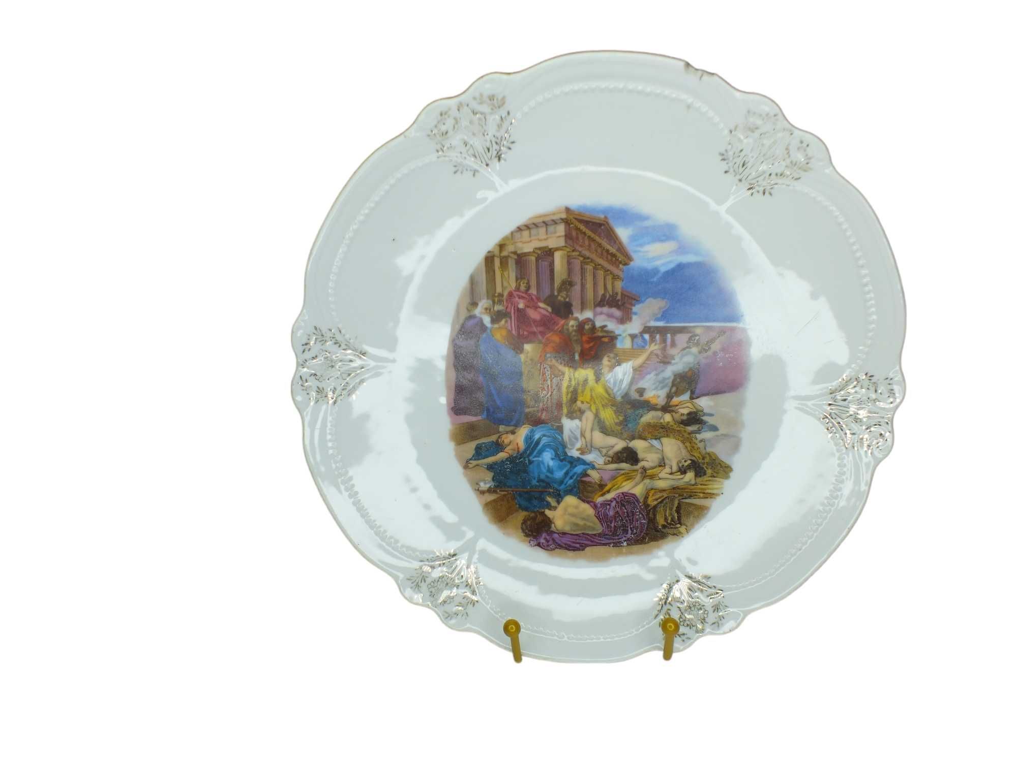 Patera zabytkowa porcelana scena antyczna B111213