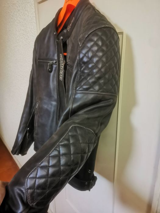 Casaco de Moto Pele verdadeira marca Bearing como novo com forro