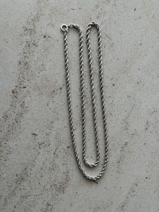 Fio de malha de corda em prata portuguesa