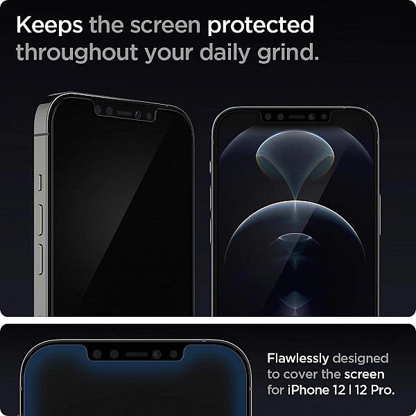 Szkło hartowane Spigen Glas.tR EZ Fit na iPhone 12 / iPhone 12 Pro - 2