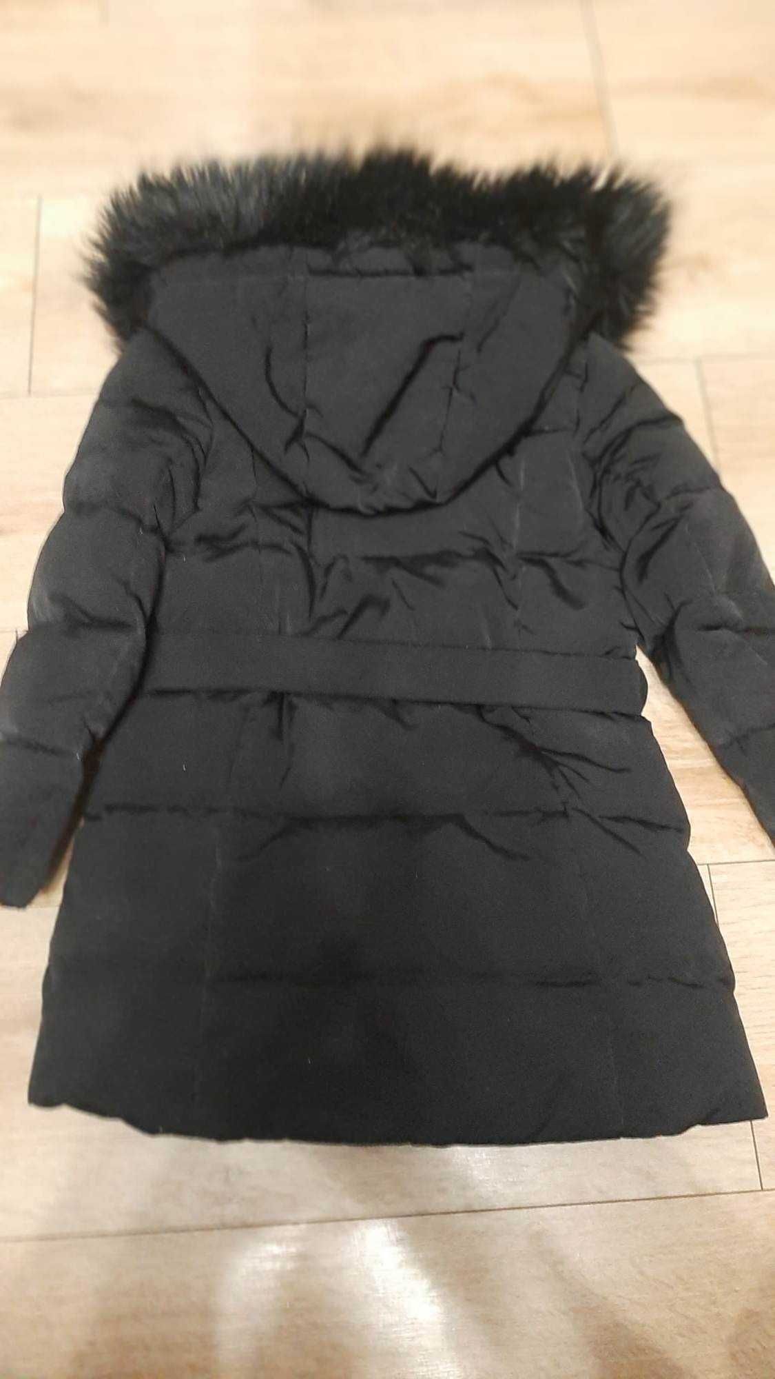 Kurtka zara czarna rozm. 116, 6 lat kurtka zimowa dla dziewczynki