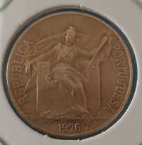 Moeda  Portuguesa antiga de 50 centavos de 1926 rara