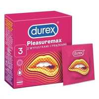 Prezerwatywy DUREX PLEASUREMAX  3 sztuki prążki i wypustki stymulujące