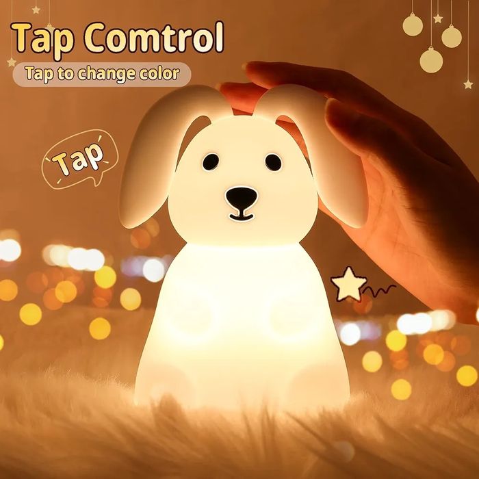 Króliczek do pokoju dziecięcego lampka nocna, silikonowa