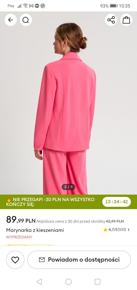 Marynarka sinsay xxl