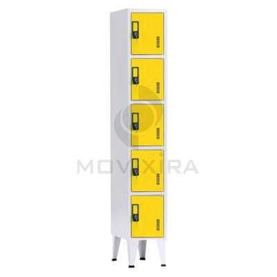 Armário Vestiário Fenólico 5 Cacifos, com 1900A*305L*500P