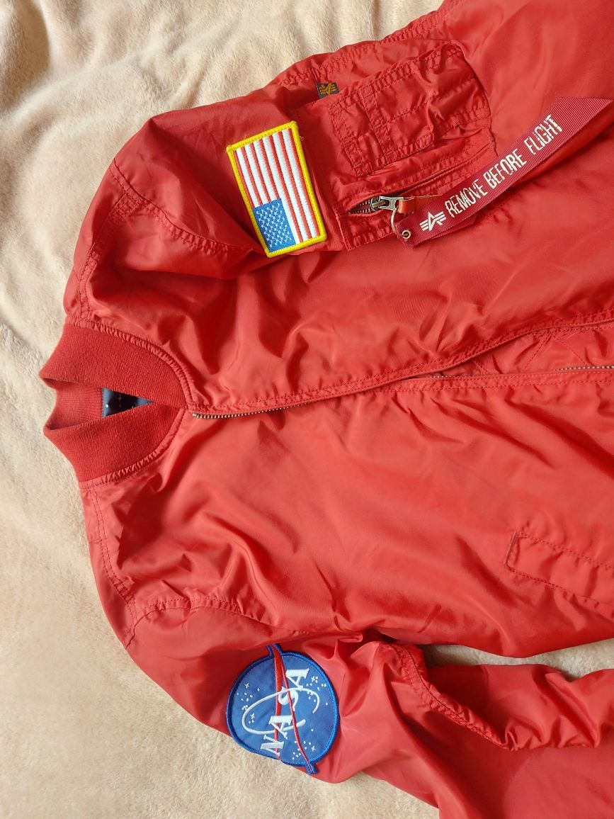 Pilotka flek flyers ALPHA INDUSTRIES size S przejsciówka NASA