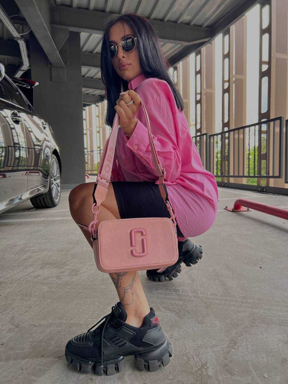Torba damska na ramie MJ Total Pink Logo damska torebka