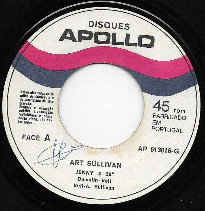 Art Sullivan - - - - - Jenny - - - - - Single