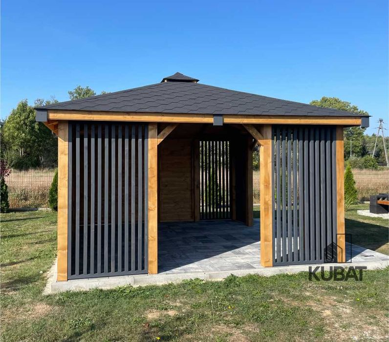 Altana ogrodowa 4x4| nowoczesna altanka| altana z lamelami