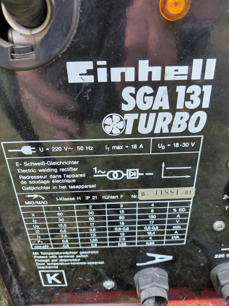 Spawarką migomat SGA 131 TURBO