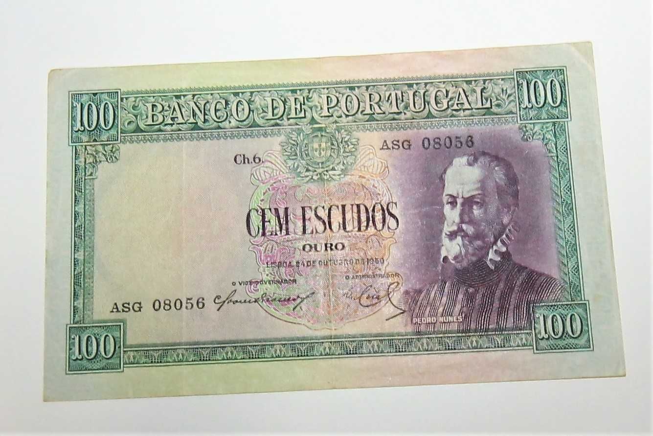Nota de 100 escudos de 1950, 100$, Pedro Nunes