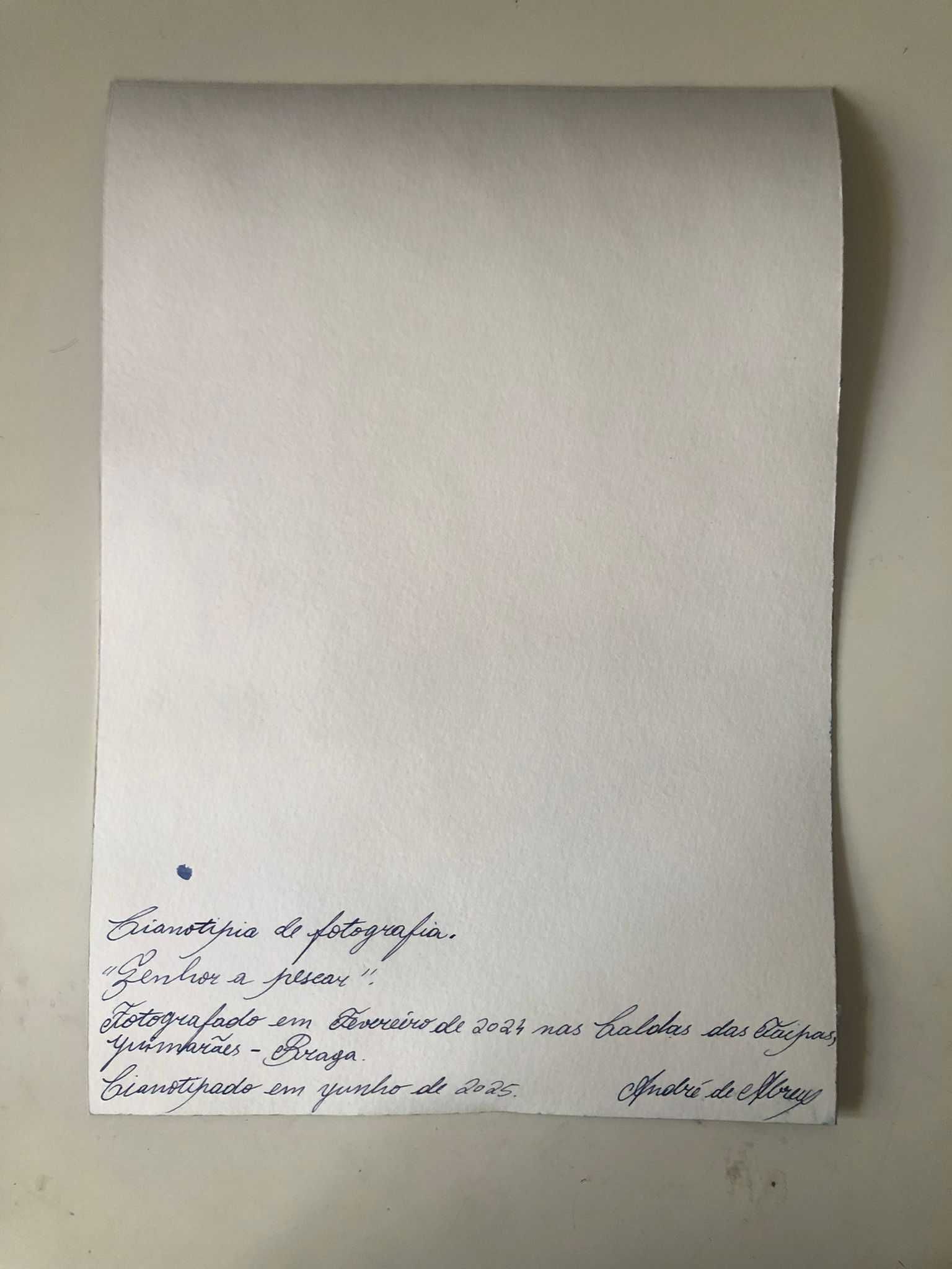Cianotipia A4 - "Senhor a pescar".