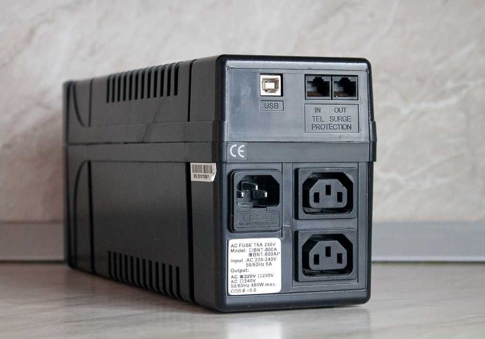 ‼️ Бесперебойник-Стабилизатор PCM BNT-800AP с LAN защитой 800ВА/480Вт