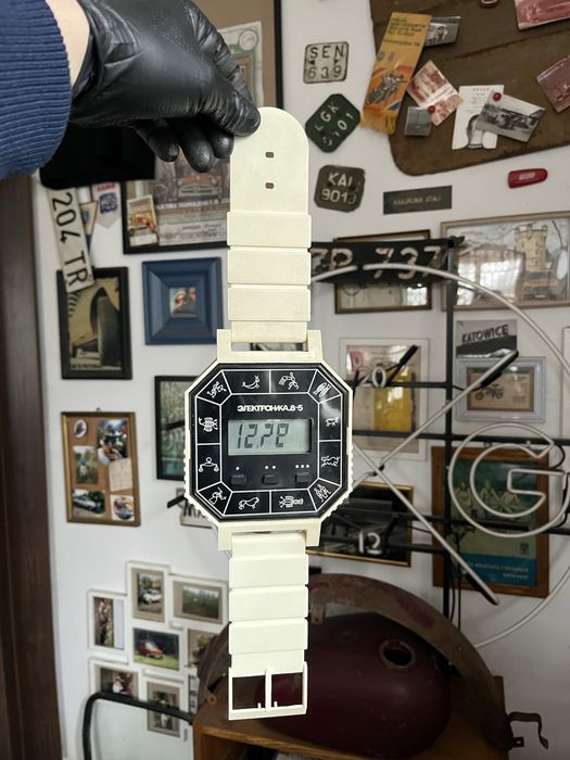 Zegar scienny/stojacy Elektronika 8-5 ZODIAK CCCP retro vintage prl
