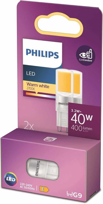 Żarówki  kapsułowe Philips LED G9 3,5 Wat 2700 Kelwinów 400 Lumenów