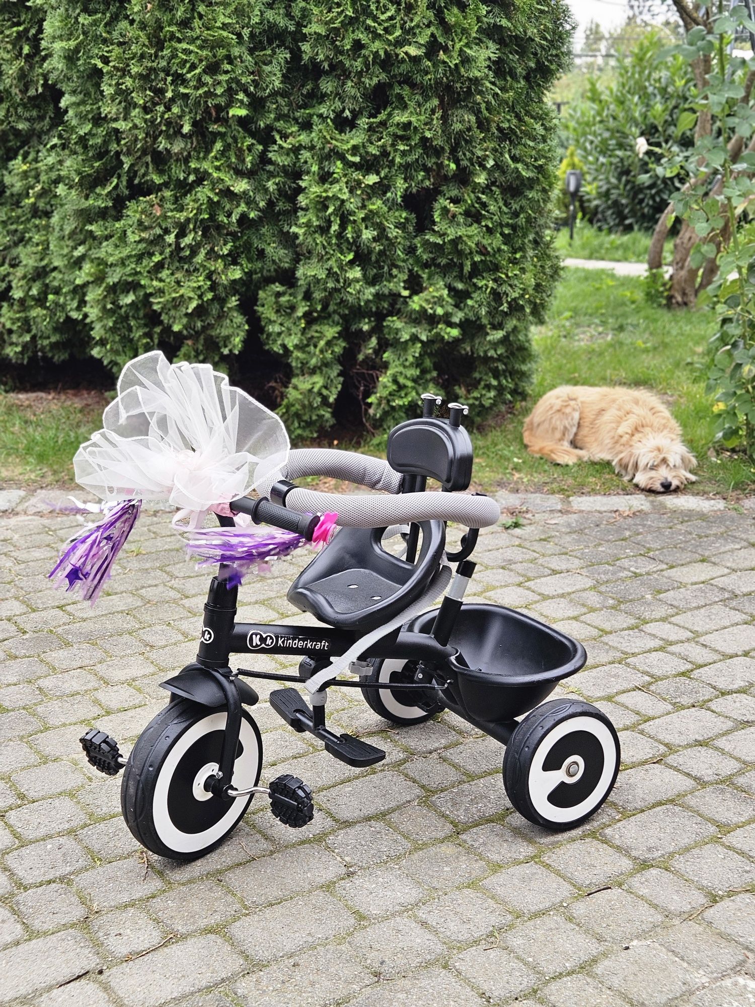 2xGRATIS + 5w1 Trójkołowy Rowerek kokarda dla dziewczynki Kinderkraft