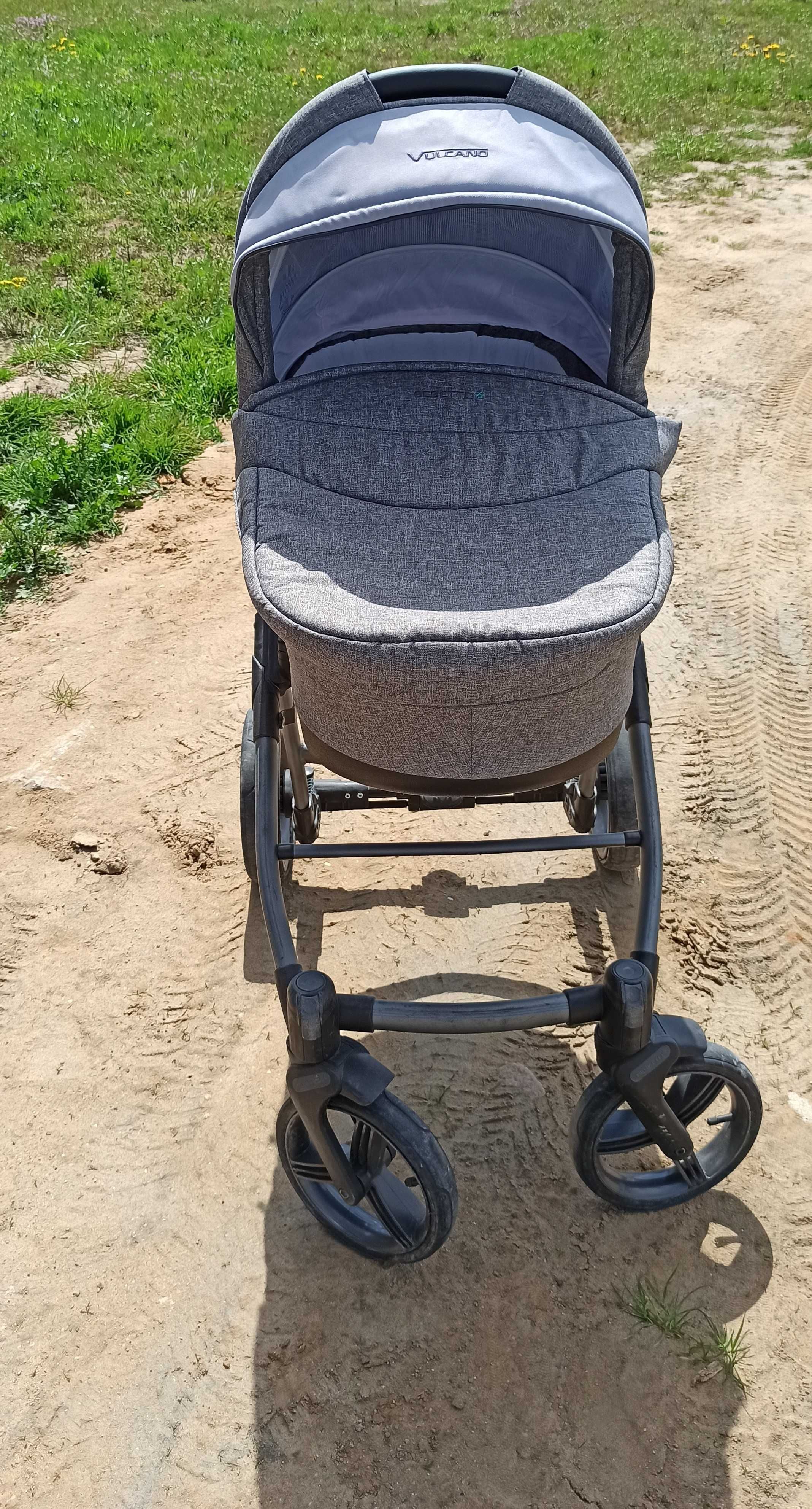 wózek 2w1 gondolka i spacerówka Bebetto Vulcano zadbana
