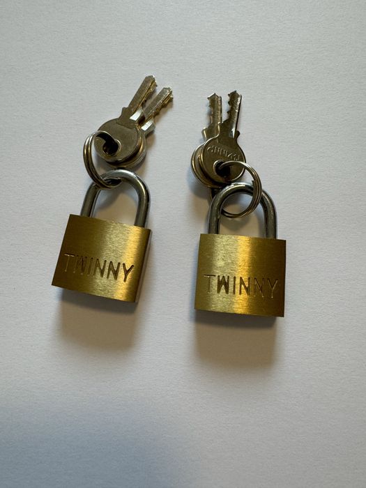 Kłódki TWINNY mini do zamków błyskawicznych dwie sztuki kompletne