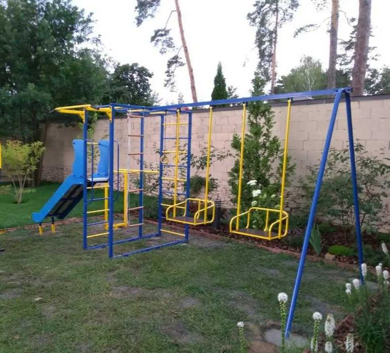 Уличный игровой комплекс спорт-4 с двумя качелями, детская площадка