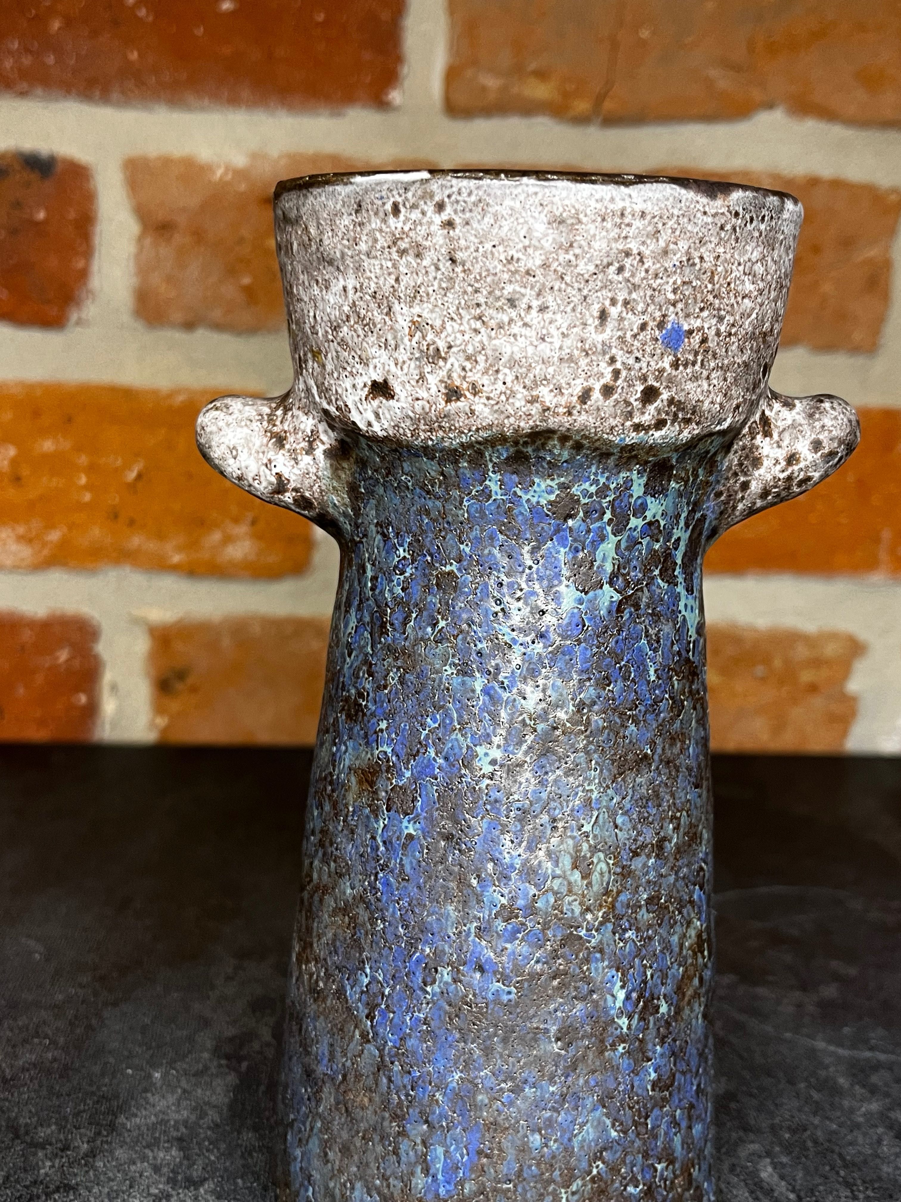 Ceramiczny wazon niemiecki matowy Fat Lava. Stara ceramika