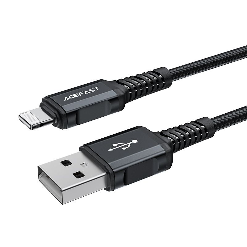 Acefast kabel MFI USB - Lightning 1,8m, 2,4A czarny C4-02 A Black