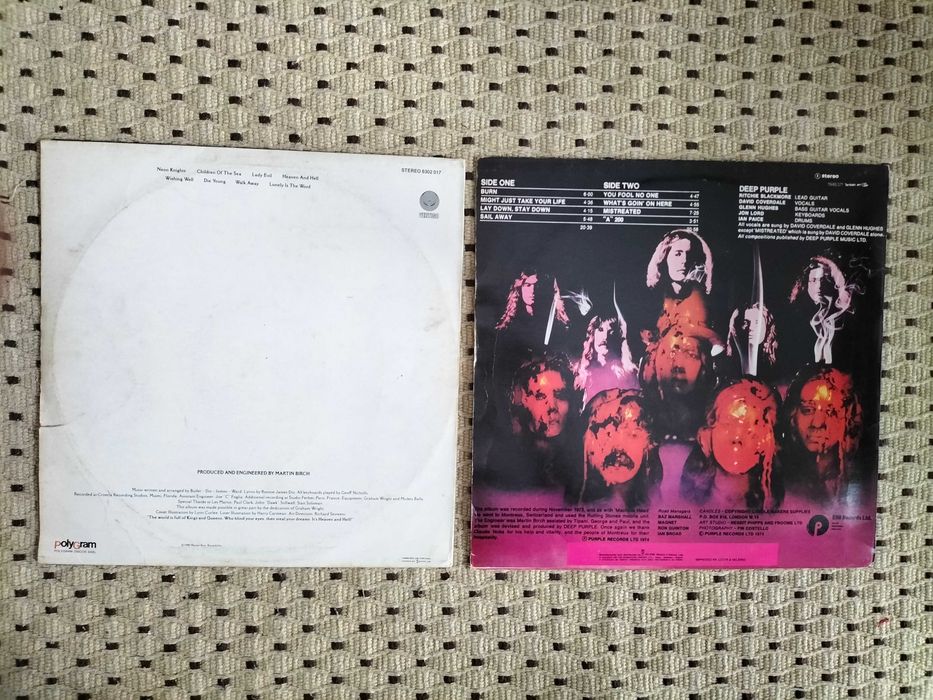 9 Discos em Vinil - Black Sabbath / Deep Purple / Azymuth e mais