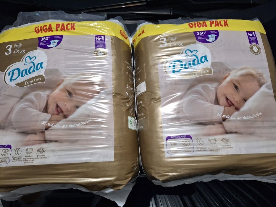 Pieluszki Dada Extra Care 3, 4-9kg. 384 sztuki