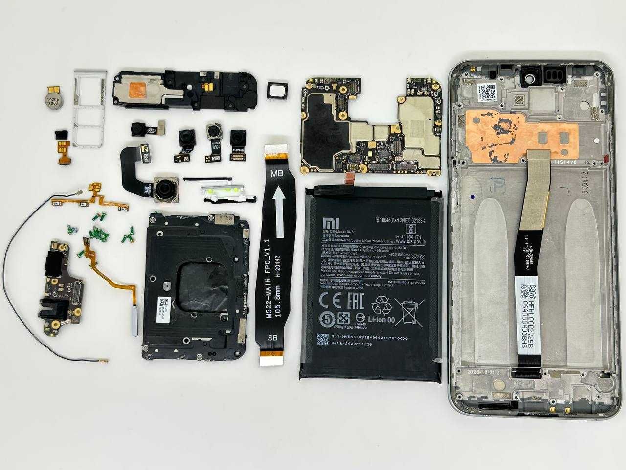 Разборка телефона Xiaomi Redmi Note 9 Pro шрот, запчасти
