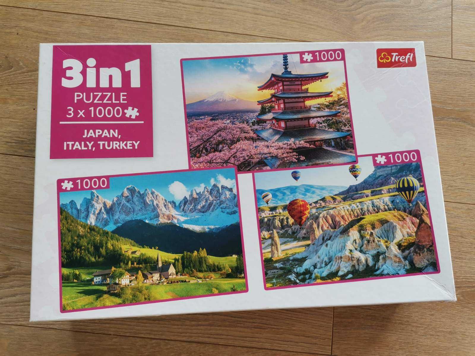 Trefl Puzzle 3W1 Japonia Włochy Turcja 93046