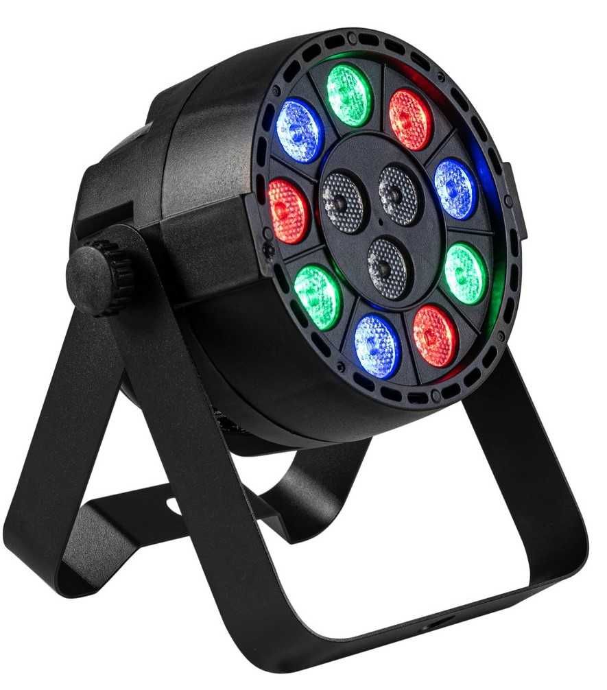 Reflektor PAR LED 12 x 1 W RGBW Mix kolorów Stroboskop DMX Pilot