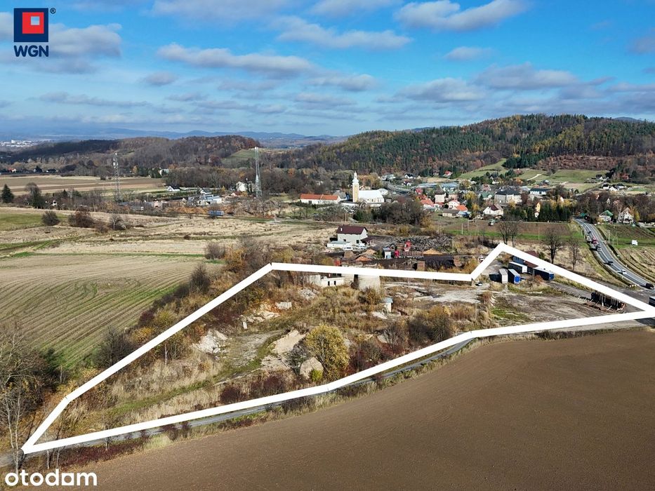 Teren 1,55 ha przy drodze krajowej nr 33 na wynajem - Żelazno.