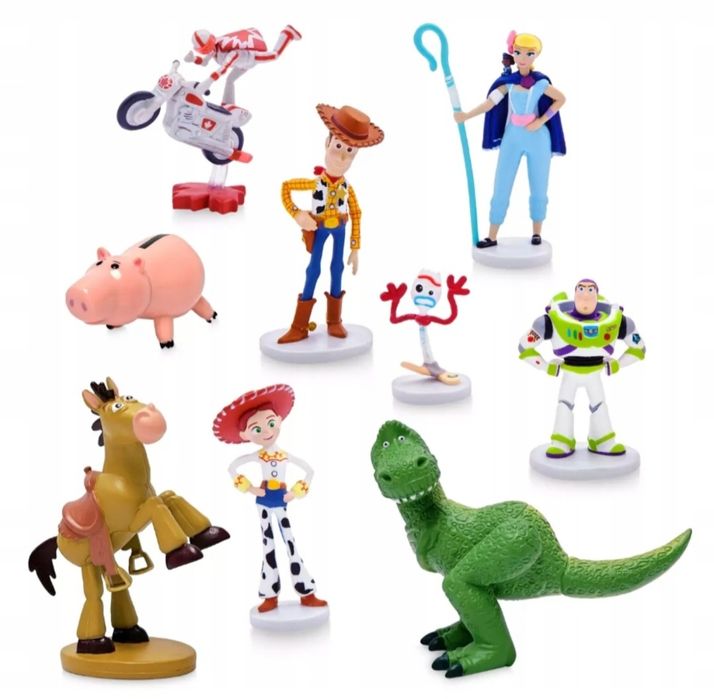 DISNEY Figurki Buzz Chudy Jessie Rex Bo Sztuciek TOY STORY