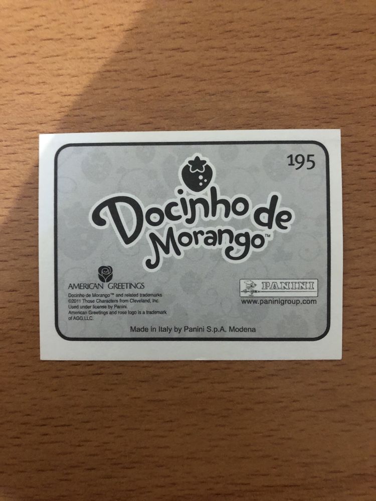 Cromos caderneta “Docinho de Morango”