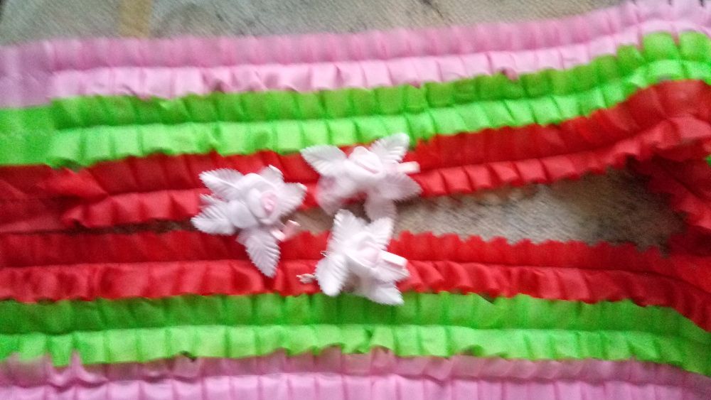 Украшение на свадебную машину, лента, бутоньерки