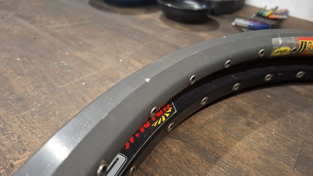 Mavic D521 CD SUP Obręcz 26" Szara Retro MTB DH Dirt 36H