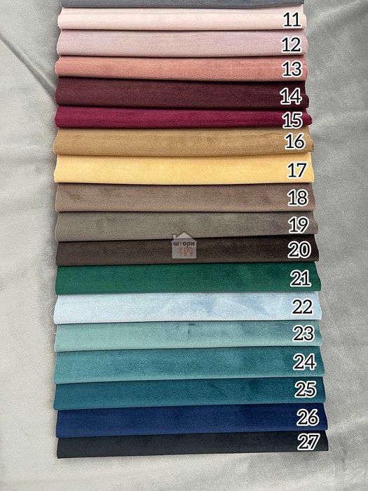 Сірі, світло-сірі, темні штори оксамит велюр бархат Barhat Гардини