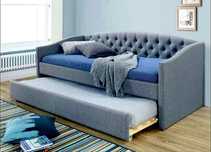 Sofa 2 w 1 z delikatnym pikowaniem.