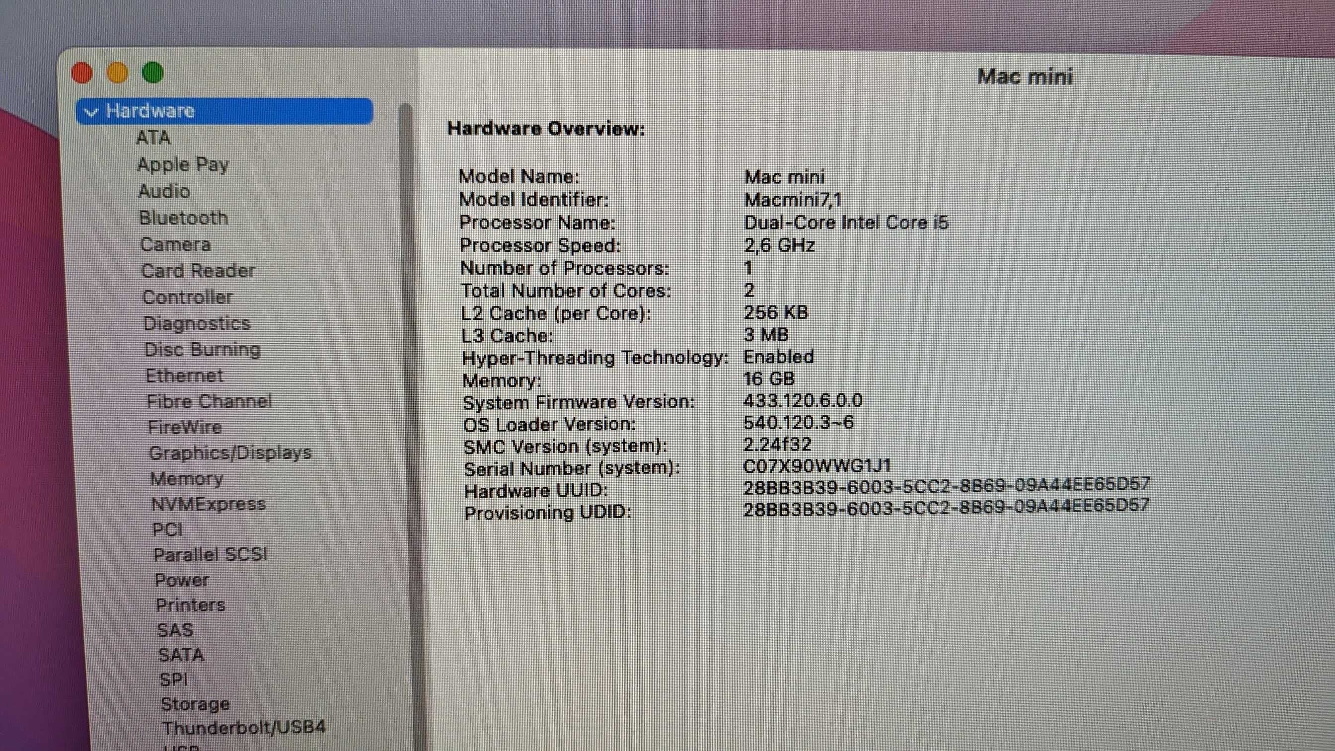 Комп'ютер Apple MacMini + монітор Samsung S24E650, кл., мишка, колонки