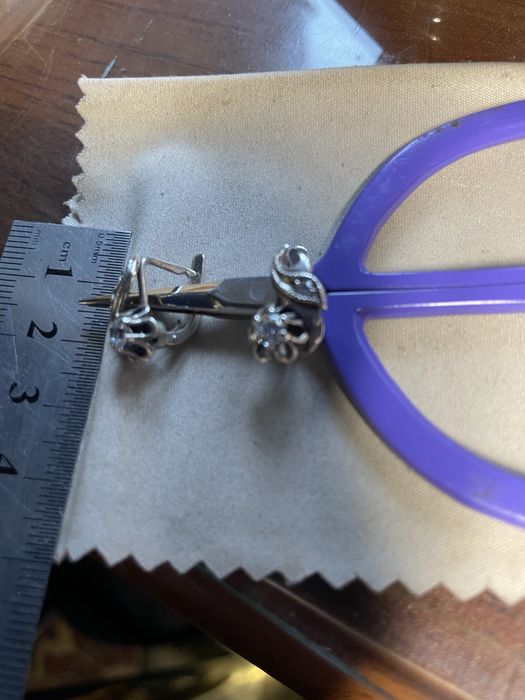 Сережки серебряные  комплект с бирюзой