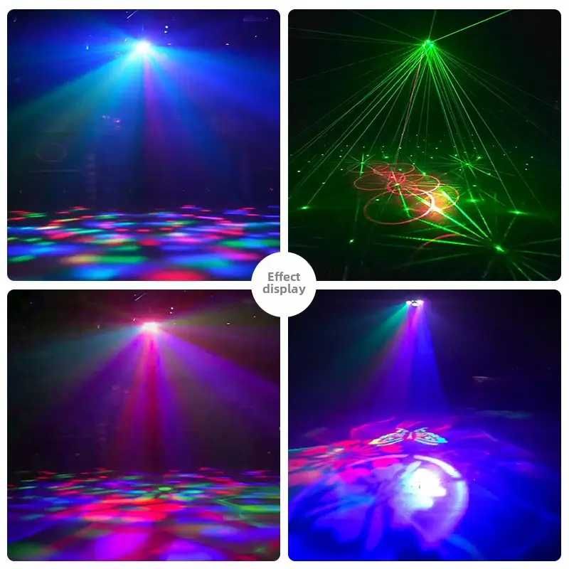 Zestaw oświetleniowy na statywie Disco kula lasery strobo wzory gobo