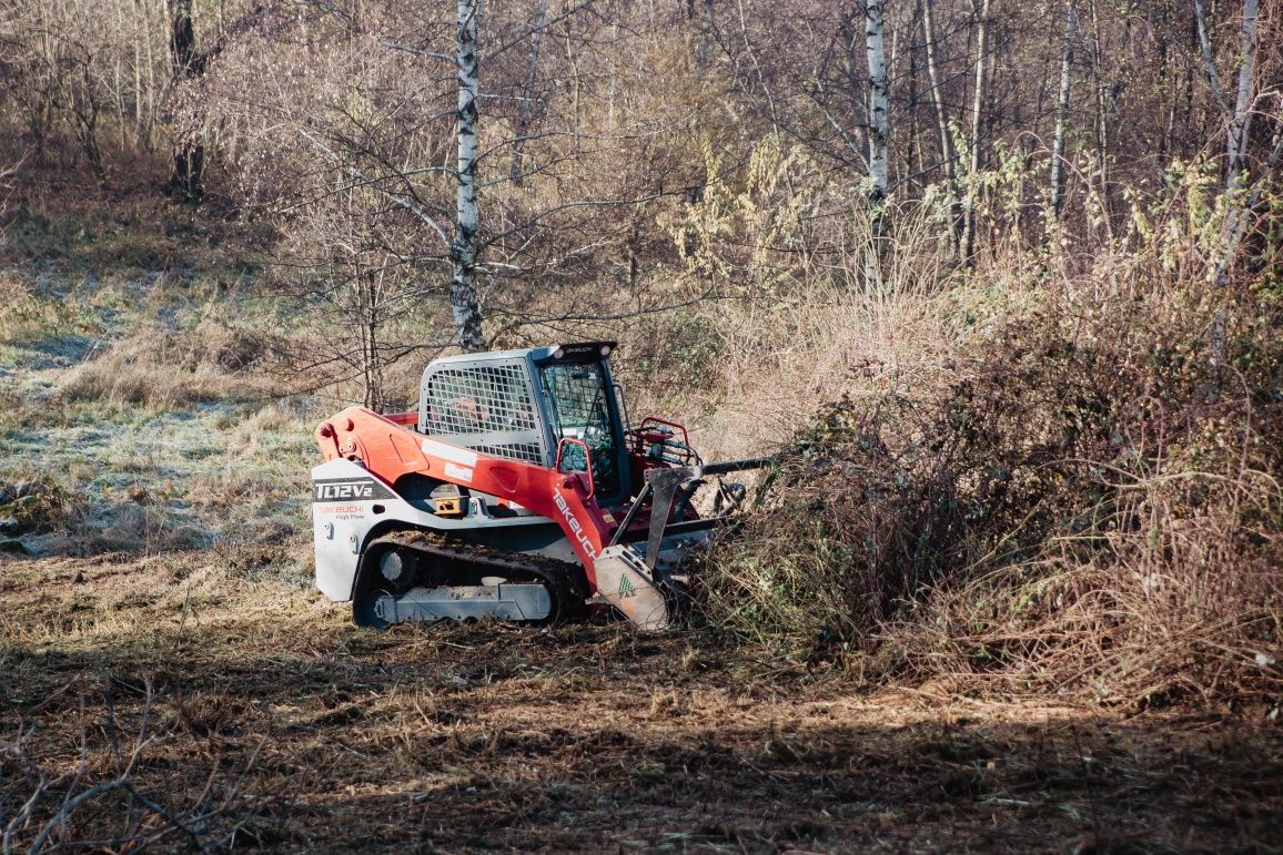 Karczowanie działek usługi Muczerem czyszczanie terenu wycinka mulczer