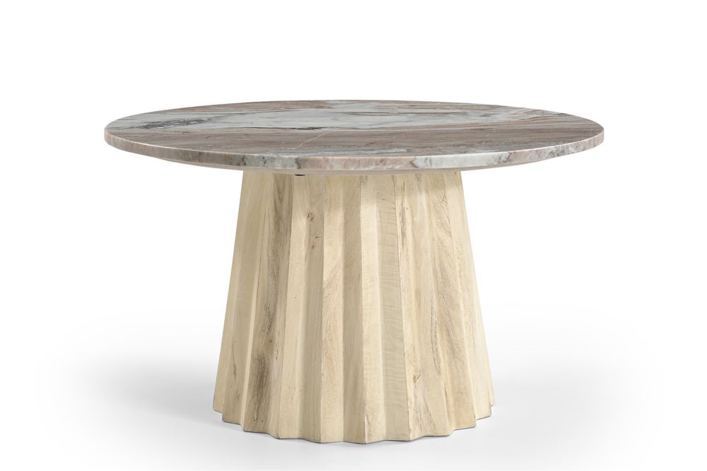 Luksusowy stolik marmurowy - design premium i drewno mango