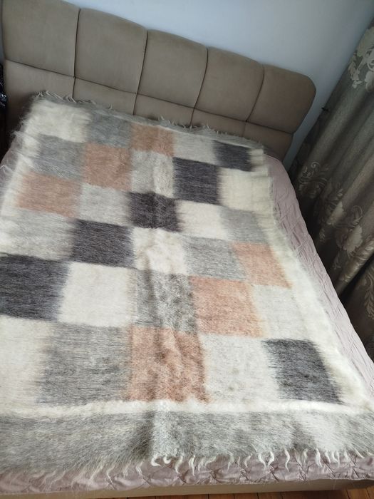 Ліжник гуцульський овеча шерсть натуральний плед покривало