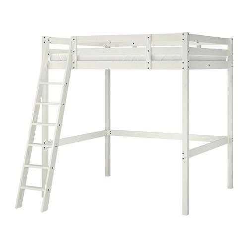 Cama alta IKEA STORÅ 140 × 200 cm – branca em muito bom estado