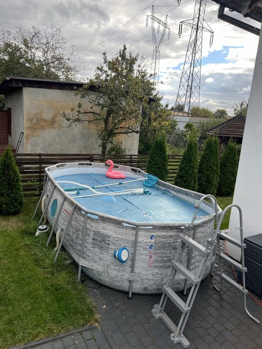 Basen na stelażu Power Steel Vista owalny - 250 x 427 x 100 cm