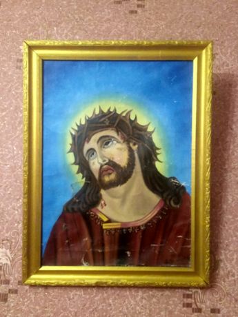 Картина маслом 1982 года Иисус на кресте