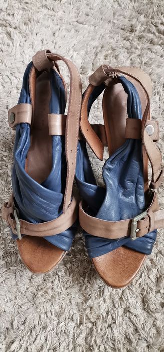 Sandálias de pele verdadeira de alta qualidade