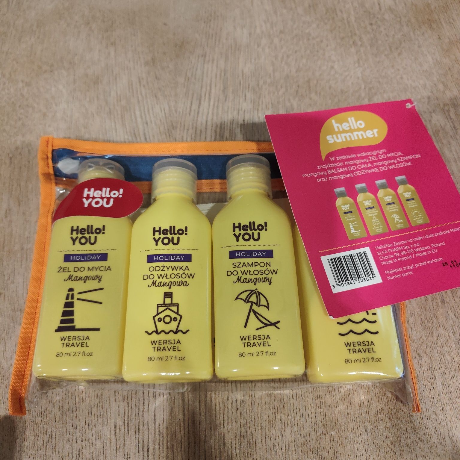 Próbki kosmetyków podróżnych 4 razy 80 ml